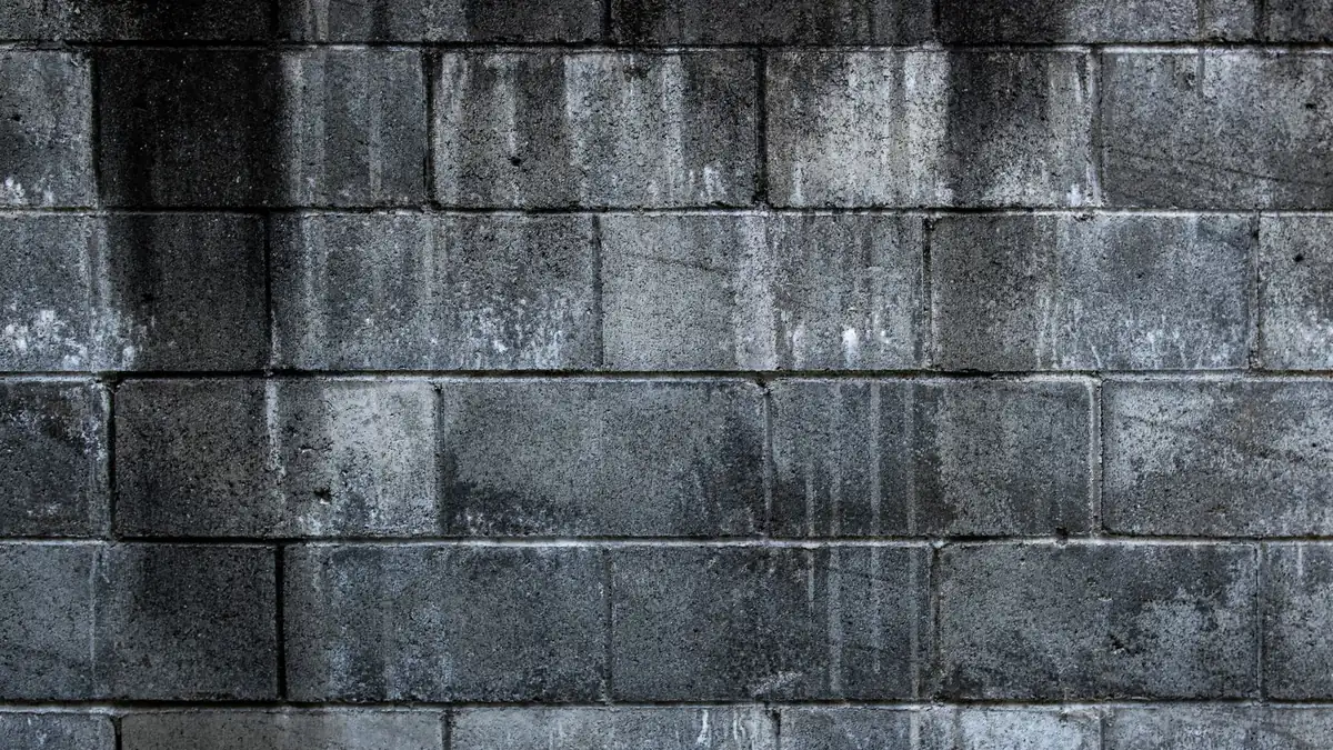 Mason laying a reinforced concrete block wall on a South Florida property